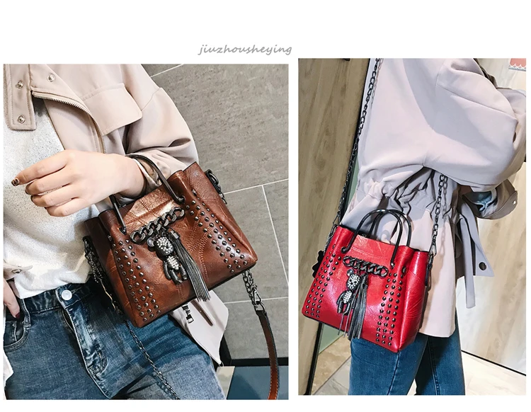 Gykaeo, роскошные сумки, женские сумки, дизайнерские композитные сумки через плечо, женские кожаные сумки, женские маленькие сумки-тоут с заклепками