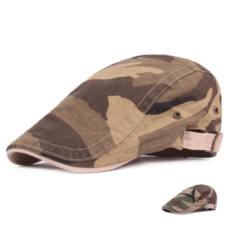 Камуфляж берет Для мужчин Военная Униформа Кепки из хлопковой ткани в стиле милитари шляпы для отдыха на открытом воздухе вперед Кепки