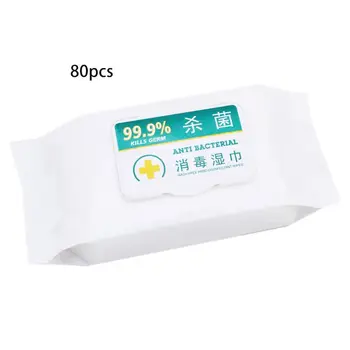 

80Pcs/Bag Disposable Spunlace Adult Wet Wipes Unscented Moisturizing