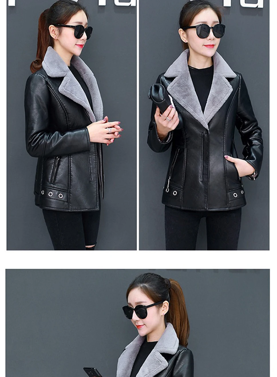 BEFORW зимняя высококачественная куртка женская из искусственного меха кожаная куртка мотоциклиста пальто Женская Толстая куртка