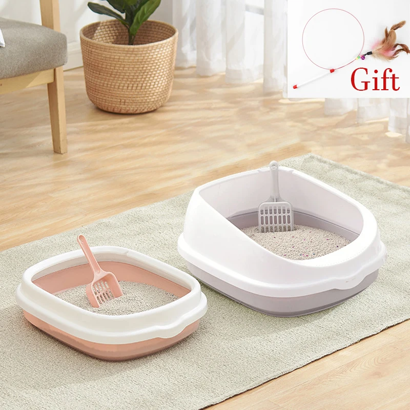 Pet Toilet Closed Removable Bedpan Anti Splash Cats Litter Box Cat Tray with Scoop Kitten Clean Toilette Home Plastic Sand Box Pet Toilet Closed Removable Bedpan Anti Splash Cats Litter Box Cat Tray with Scoop Kitten Clean Toilette Home Plastic Sand Box