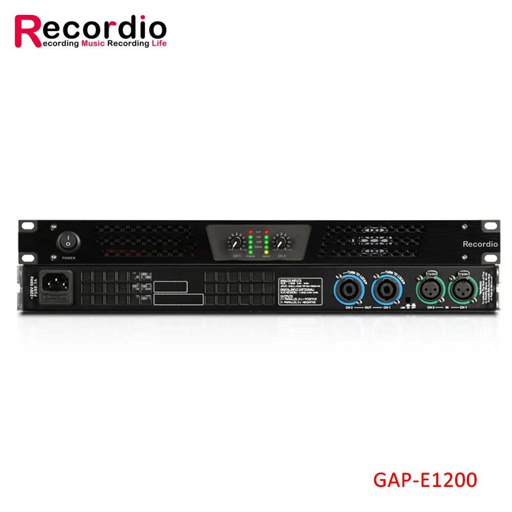 GAP-D1200 Professional 600W*2 power amp 2 channel m audio high power amplifier for Disco outdoor concerts