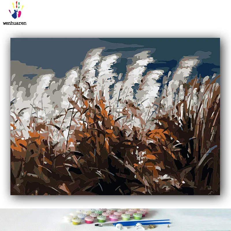 DIY окраска по номерам природных scenerypaintings по номерам с комплекты 40x50 защелка - Цвет: 6909
