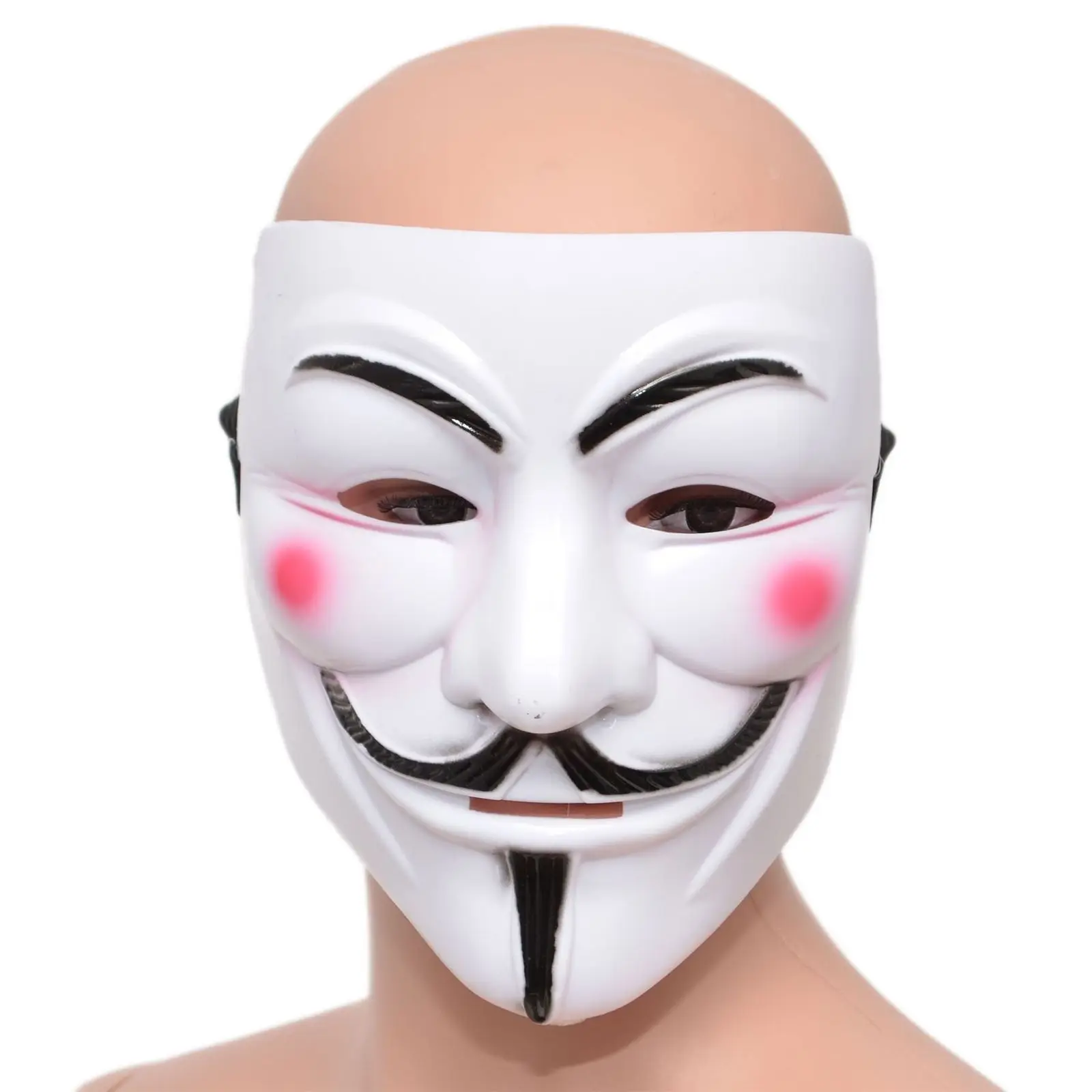1 шт. 4 стиля Хэллоуин Вечерние Маски V для Вендетта маска Anonymous Guy Fawkes необычный аксессуар для костюма для взрослых косплей маски для вечеринки, B - Цвет: Белый