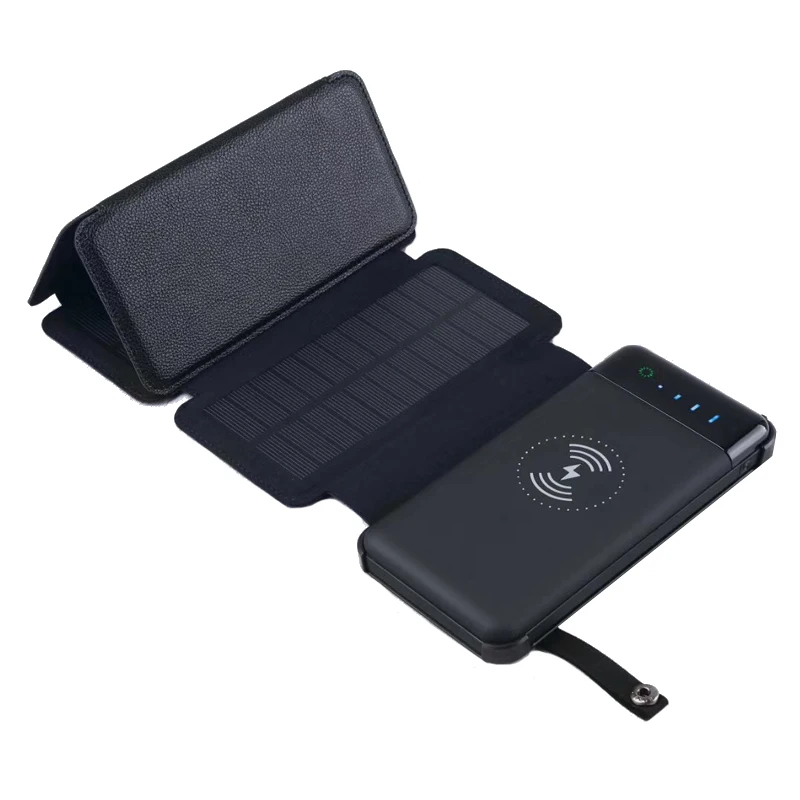 

Detachable foldable wireless charging solar charger foldable outdoor ytpe-c mobile power wireless / wired charging