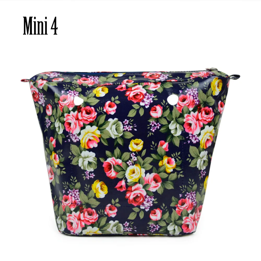 TANQU New Outer Waterproof Coating Colorful Inner Lining Insert Zipper Pocket for Mini Obag Canvas  Inner Pocket for O Bag 