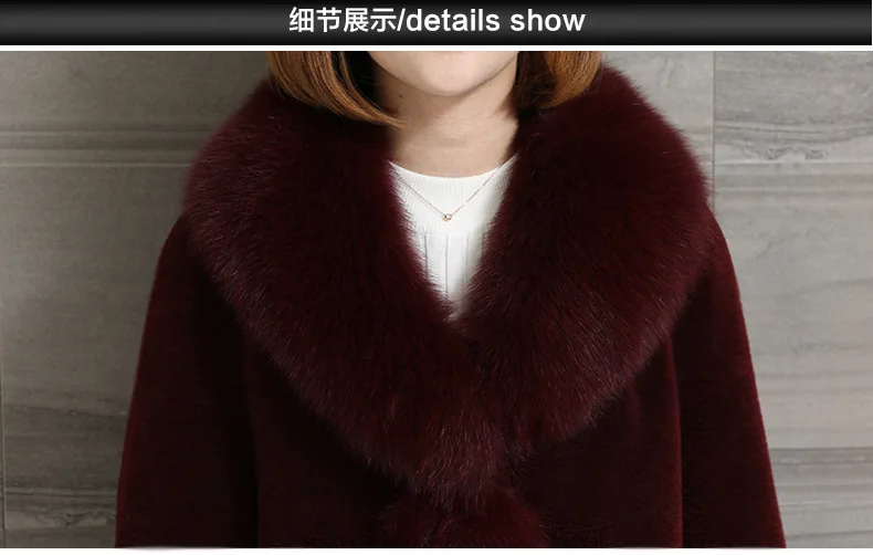 TUHAO Women's Winter Autumn Elegant Middle Age Faux Fur Jacket Female Faux Fur Collar Fur Coat Large Size 4XL 3XL Overcoat