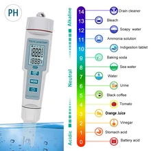 4 in 1 TDS/EC Temp PH Tester Water Quality Monitor Conductivity TDS PPM Detector Acidimeter PH EC Meter for Aquarium Hydroponics