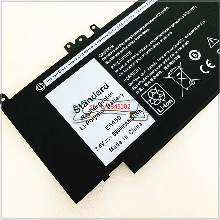 GYIYGY E5450 6MT4T G5M10 7,4 V 6900 мА/ч, 51Wh Батарея для Dell Latitude E5250 E5450 E5570 7V69Y K9GVN
