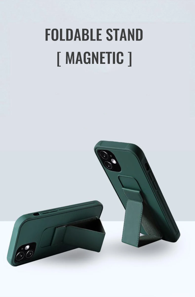 Luxury Magnetic Holder Stand Case For iPhone 13 12 11 Pro Max Mini XS XR X 7 8 Plus SE 2020 Shockproof Silicone Leather Cover iphone 11 Pro Max  silicone case