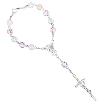 

Perfect Gift For First Holy Communion Plastic Bead St Benedict Decade Rosary