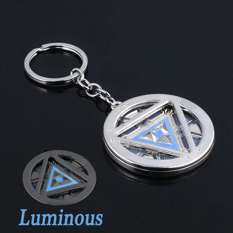 

Luminous Iron Man Arc Reactor Keychain Avengers 4 Tony Stark Heart Key Chain for Men Car Keyring Chaveiro Jewelry