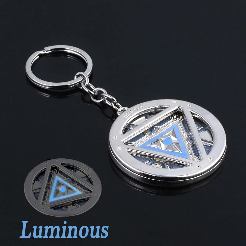 発光アイアンアイアンマンアークリアクターキーホルダートニー スタークハートキーチェーン車chaveiroジュエリー Key Chains Aliexpress