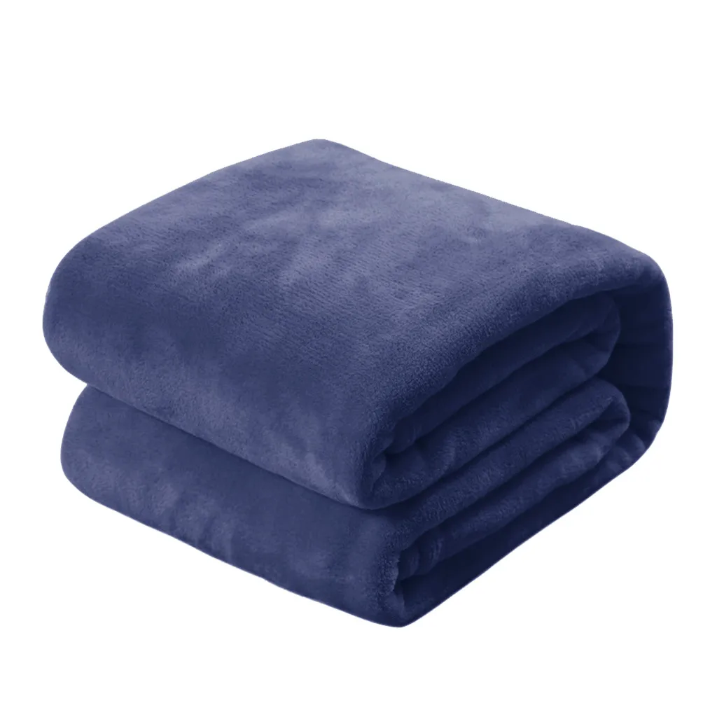 Одеяло 50x70 см, однотонное мягкое, для гостиной, спальни, кондиционер, кровать, одеяло s для дивана, постельные принадлежности, зимняя простыня, покрывало, Прямая поставка/d - Цвет: C