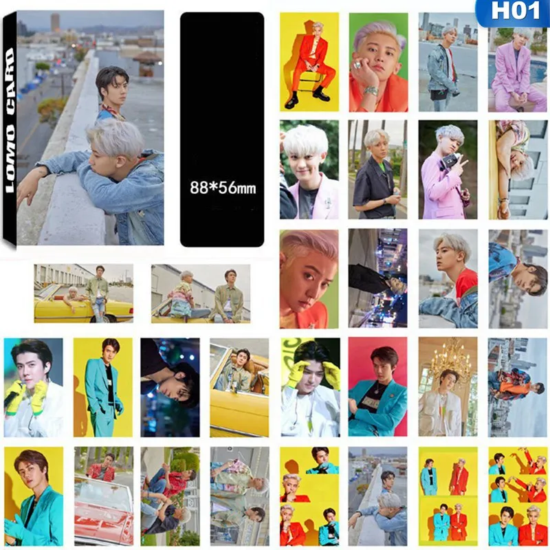 30 шт./компл. альбом KPOP EXO, что жизнь самодельные Бумага ЛОМО карта фото плакат Фотокарта вентиляторы коллекция подарков