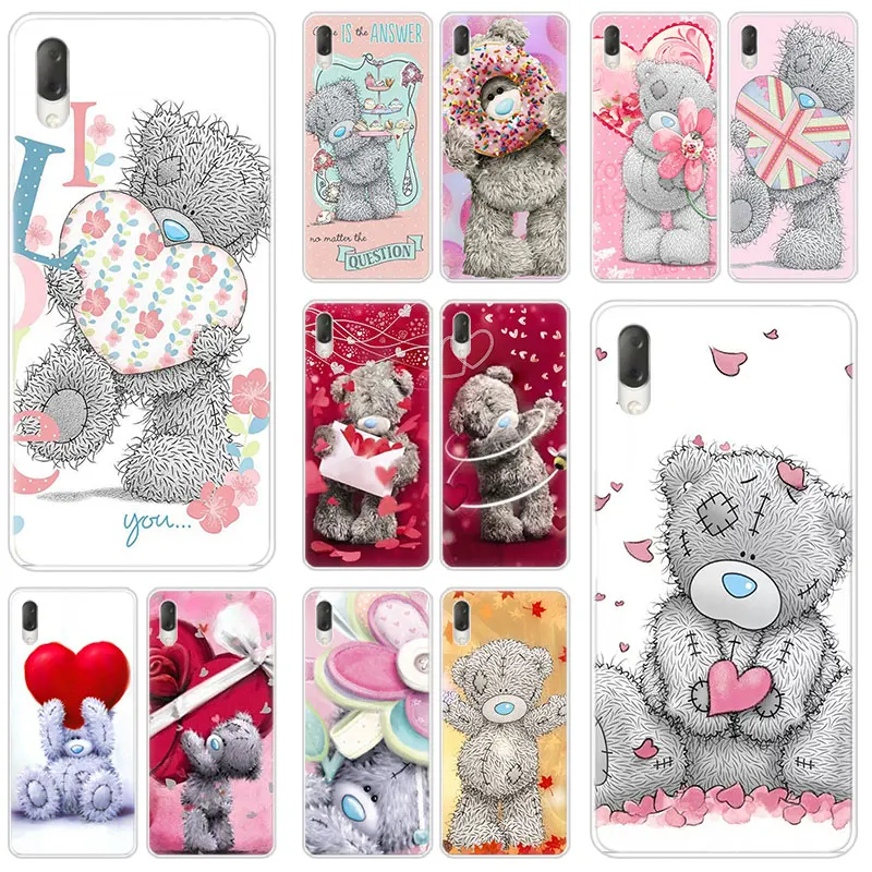 Милый мультяшный жесткий чехол Я к вам медведя для Sony Xperia L1 L2 L3 X XA XA1 XA2 XA3 Ultra 10 Plus E5