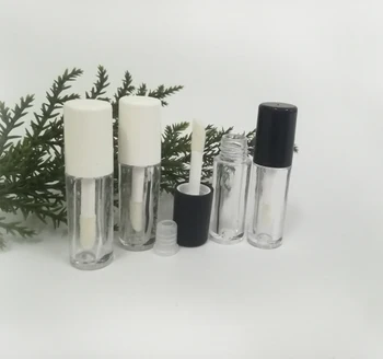 

10-200PCS 0.8ML White Cap Empty Mini Lipgloss Tube, Small Liquid Lipstick Refillable Sample Bottle, Plastic Lipgloss Package