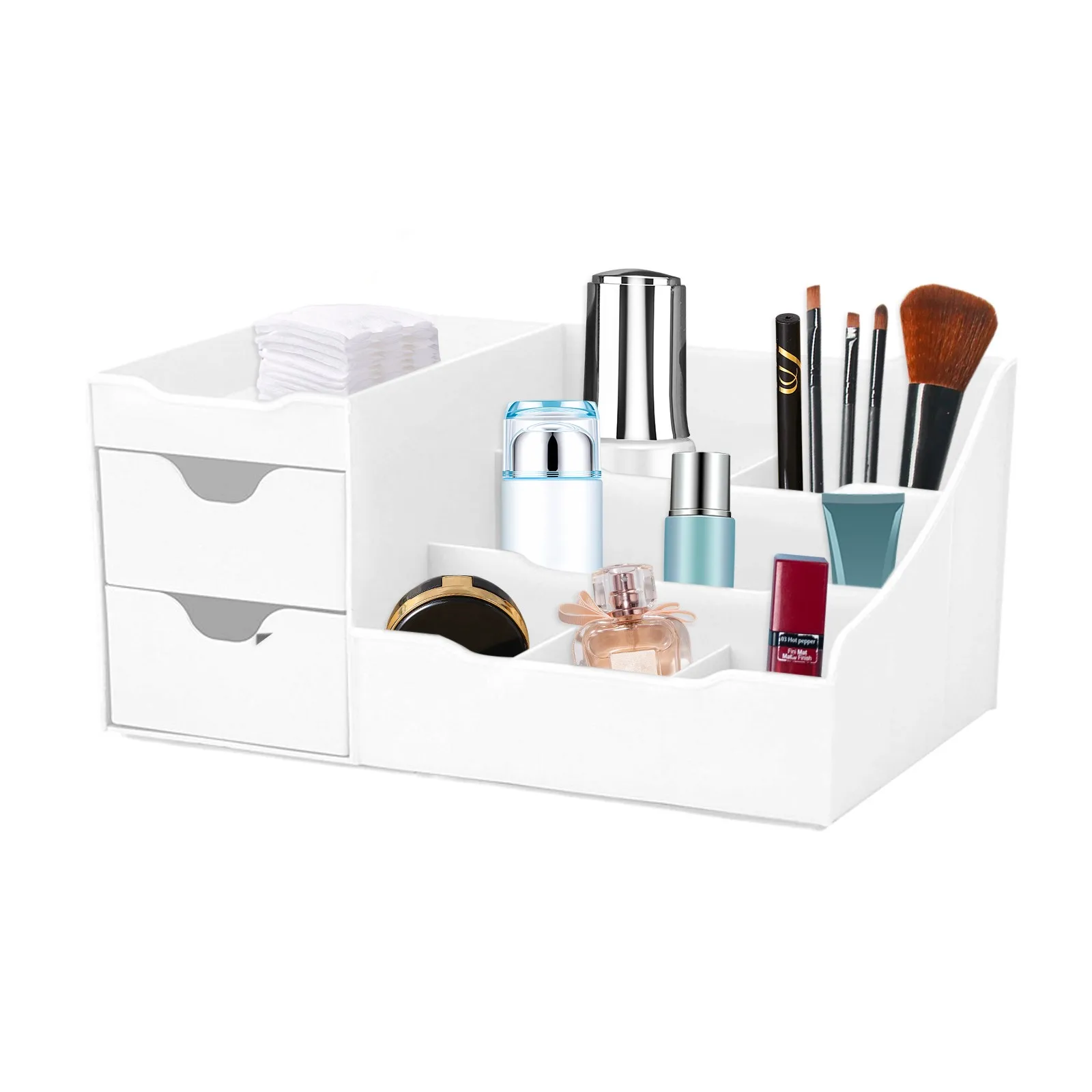 Desktop Makeup Jewelry Organizer Rangement Uncluttered Designs with Drawers White Cuisine Home | Дом и - Цена: 