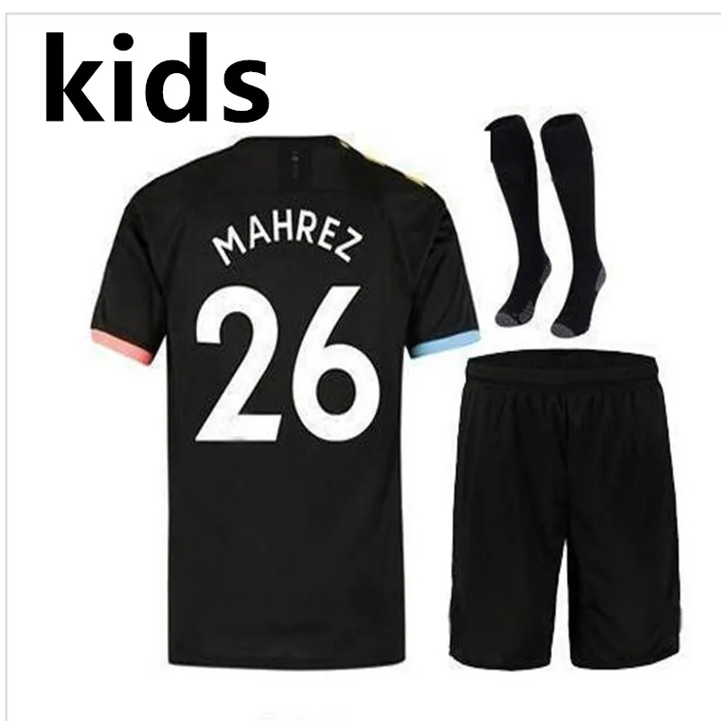 19, 20 Детский комплект, Футбольная Футболка «Манчестерский город», DE BRUYNE KUN AGUERO MAHREZ BERNARDO SANE SILVA, Детская футболка - Цвет: kids