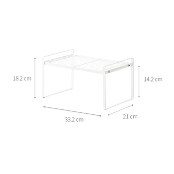 

Kitchen Iron Layered Shelf Bowl Pot Rack Seasoning Bottles Storage Rack LAD-sale