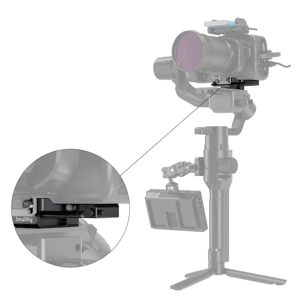 SmallRig qr-камера офсетный комплект для BMPCC 4K& 6K& Ronin S Crane 2 Moza Air 2 Slidable для регулировки положения камеры 2403