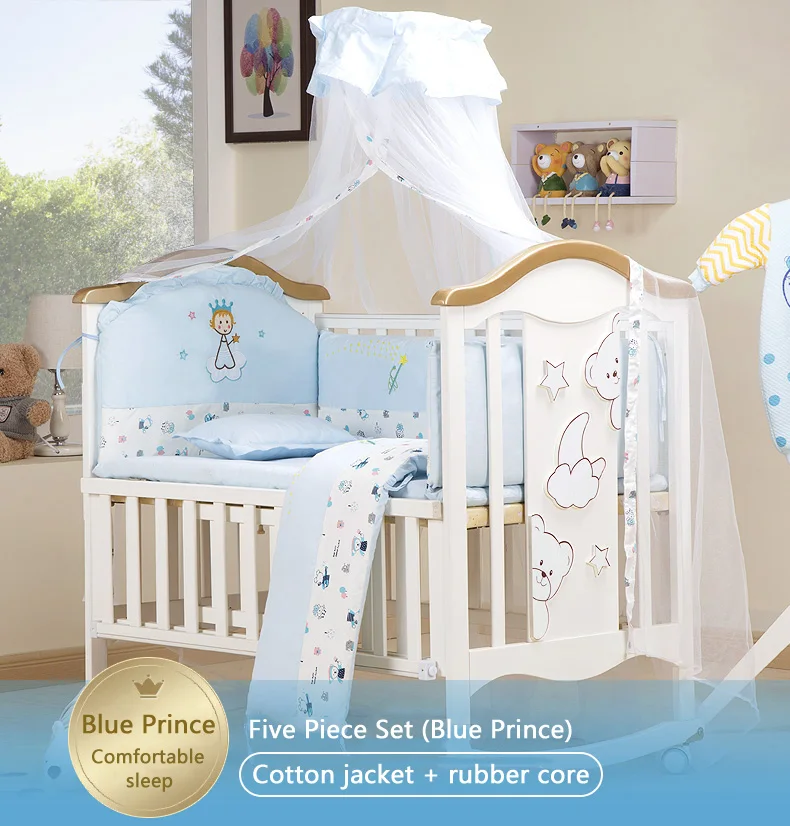 Lit De Luxe En Bois Massif Pour Bebe Berceau Europeen Multifonctionnel Blanc Pour Nouveau Ne Avec Matelas Lot De 5 Pieces Aliexpress Mere Et Enfant