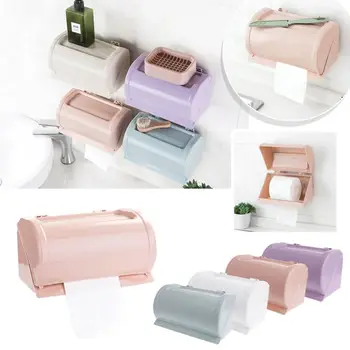 

Waterproof Toilet Paper Holder Tissue Roll Stand Box Rack Self Adhesive Bathroom