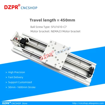 

ballscrew SBR16 Rail Module 450mm linear Stage Slide for CNC part