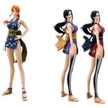 25cm Anime One Piece Glitter & Glamours Nami Robin Wanokuni Style Action Figure Sexy Girl PVC Collection Model Doll Toy for Gift