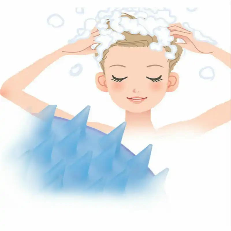 Shampoo Massage Brush Silicon In Hair Comb Scalp Exfoliating Brush