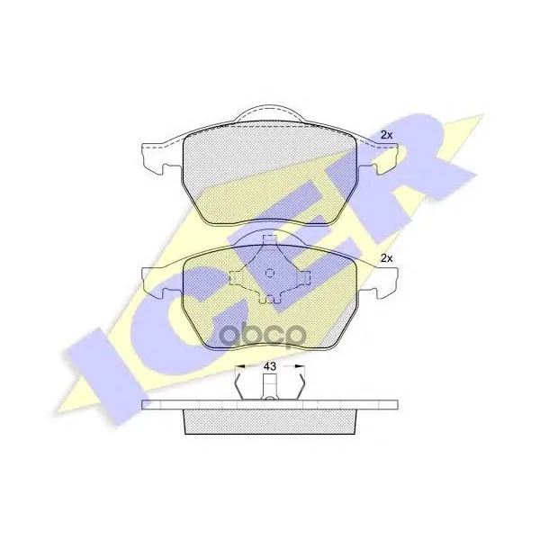 181131_колодки Дисковые Передние! Audi A3 1.8t, Vw Golf Iii-Iv/Passat 1.8t-2.9 96 Icer 181131 Icer арт. 181131