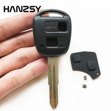 2 button Remote key case shell For key toyota Yaris prado Corolla camry replacement Control Car Key cover with button rubber pad