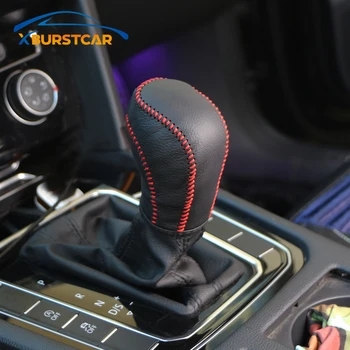 

Xburstcar Leather Car Gear Head Shift Knob Cover Case for VW Golf 6 7 MK6 MK7 GTI DSG Tiguan POLO BORA Passat B7 Tiguan Touran