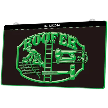 

LS2544 Roofer Tools New 3D Engraving LED Light Sign Multiple Color Free Design Wholesale Retail