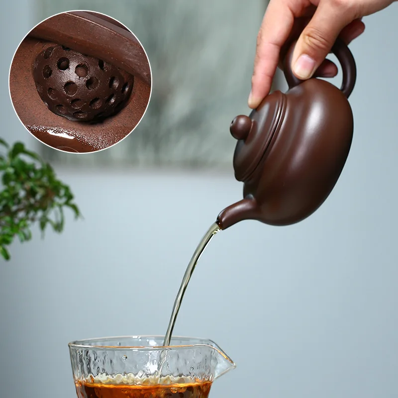 Chinese Handmade Beauty Tet Set Portable Purple Clay Teapot Zisha Teaware Kitchen Accessories Bubble Tea Free Shipping