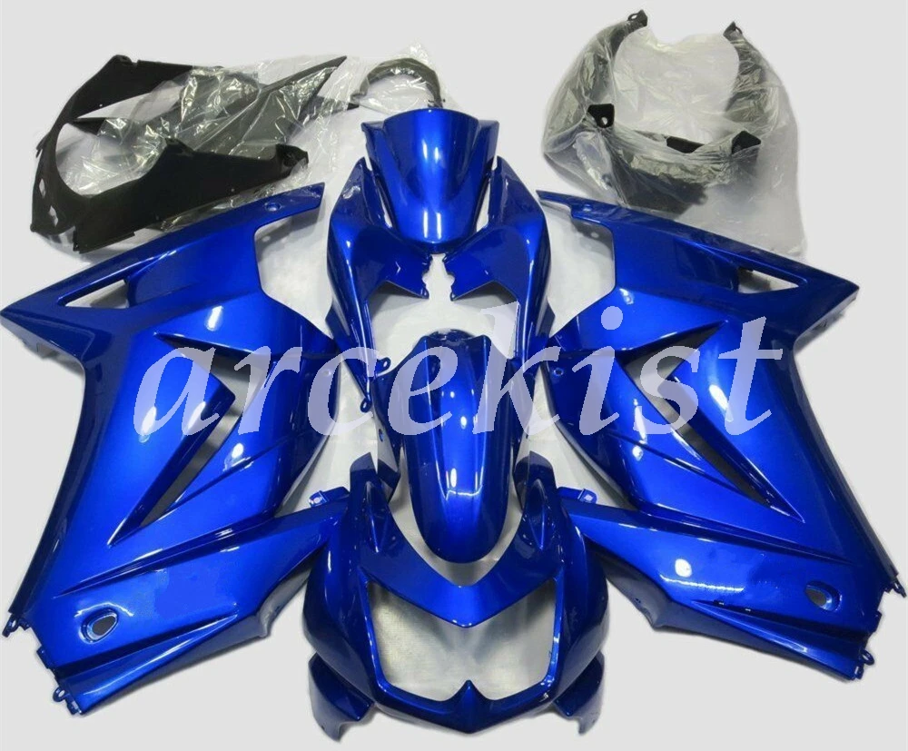 Литье под давлением мотоцикл ABS Обтекатели комплект подходит для kawasaki Ninja 250R EX250 2008- 08 09 10 11 12 13 14 красный черный эльф - Цвет: glossy blue
