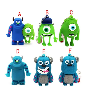 

TEXT ME Cartoon 64GB cute Monster University USB Flash Drive 4GB 8GB 16GB 32GB Pendrive USB 2.0 Usb stick