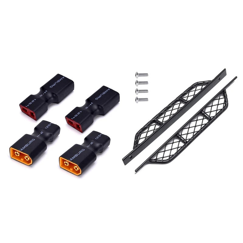 4X T-Type Plug Connector Adapter RC Lithium Polymer Battery XT60 & 1Set Metal Outer Side Pedal | Игрушки и хобби