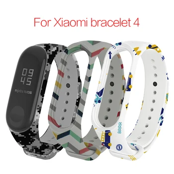 

Mixed Color Bracelet Applicable For Mi Band 4 Strap TPU Color Printing Replacement Strap For Miband 3 Fashion Belt