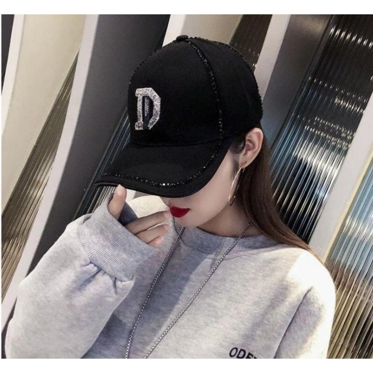 Корейская мода дикая шапка с бриллиантом популярная женская шляпа 3D три бейсболки летняя шляпа от солнца - Цвет: black