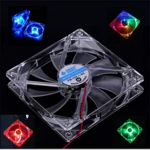 Ventilateur de refroidissement PC silencieux, 12V, 0,20 a, 80mm, lumière bleue et colorée
