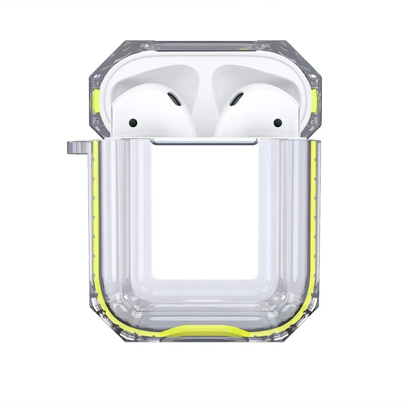 Для Apple AirPods 1/2 чехол сумка чистый прозрачный пластик противоударный защитный чехол для AirPods 1/2 чехол для наушников Аксессуары - Цвет: YW