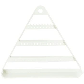 

Gift Space Saving Desk Hanging Display Stand Orderly Jewelry Organizer Earring Holder Home Necklace Rack Solid Triangle Shape