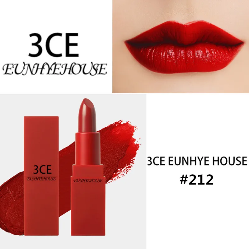 3CE eunhye House Red Recipe, цвет губ, Косметика для макияжа, красная Увлажняющая помада, матовая губная помада