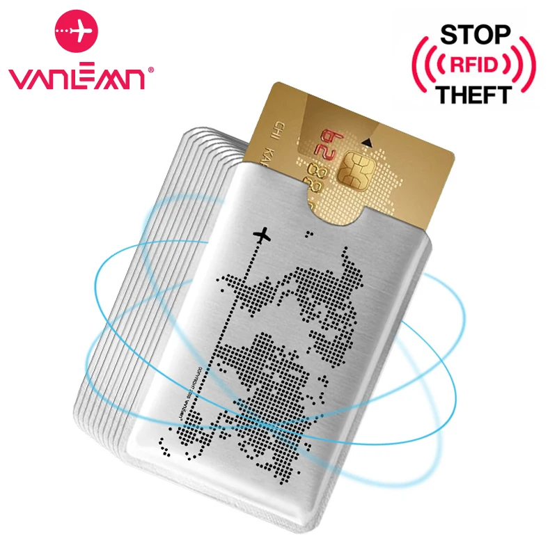 Anti Rfid Blocking Reader Lock Bank Card Holder Wallet Id Bank Card Case Protection Metal Credit NFC Holder for Men Women
