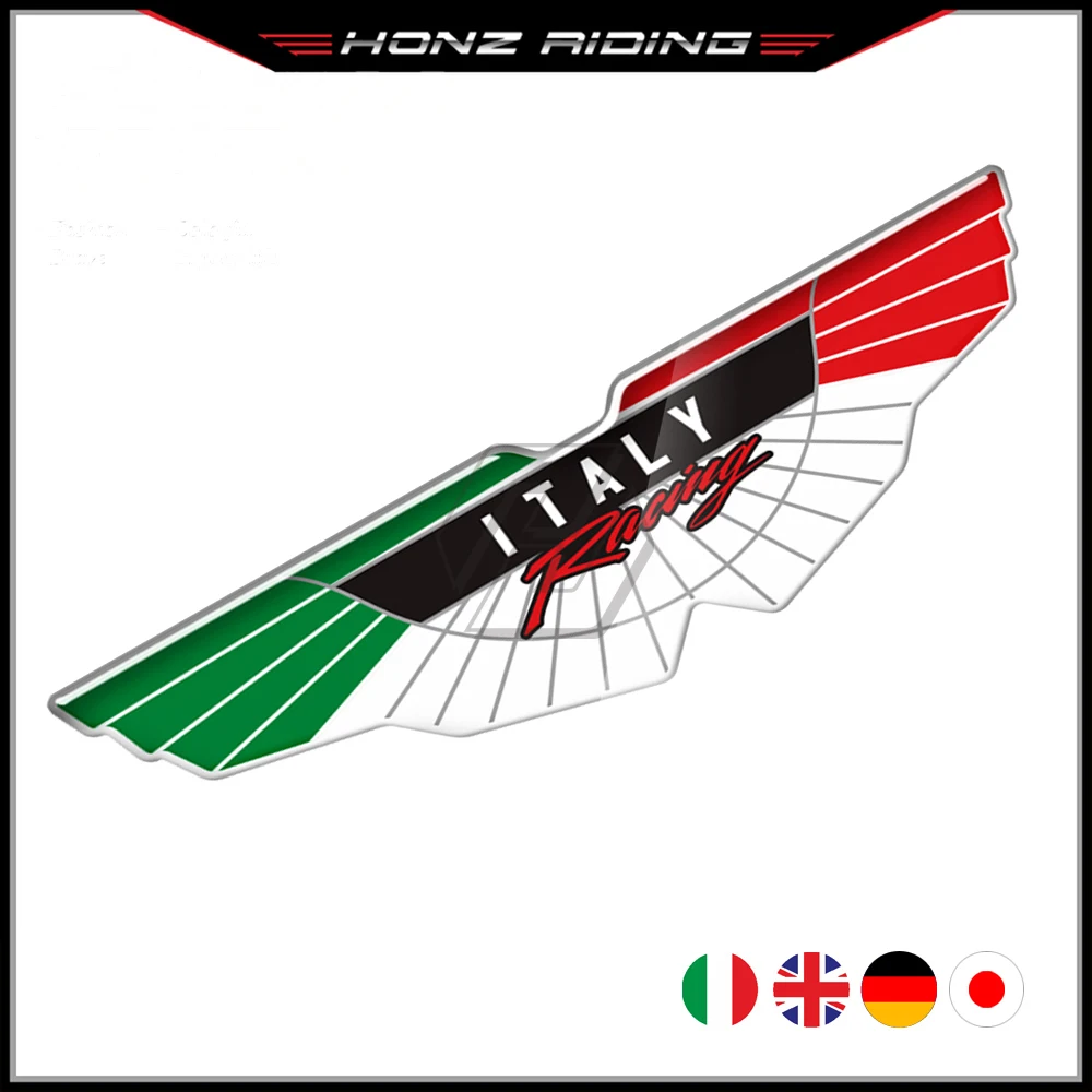 Universal for Motorcycle Moto Scooter Decals 3D Resin Motorcycle Sticker Italy UK Flag Sticker