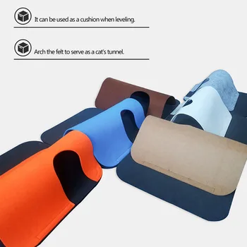 

Cat Play Mat Interactive Fun Tunnel Activity Rug Toy For Indoor Cat Exercise Felt Material Random Combinations And Infinite Exte