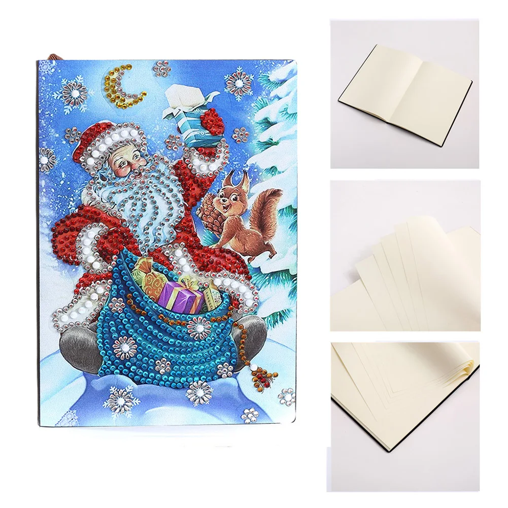

5D DIY Diamond Painting Notebook Diamond Embroidery Santa Claus Christmas Notebook