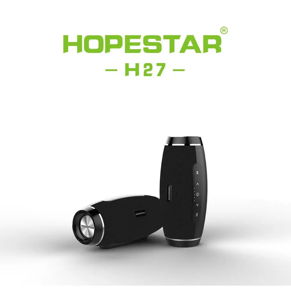 HOPESTAR-H27 Bluetooth портативный динамик 1+ 1 IPX6 Водонепроницаемый 10 Вт Бумбокс громкий динамик беспроводная Поддержка USB TF FM музыкальный динамик s - Цвет: H27  black