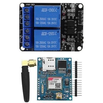 

1Pcs 12V 2 Channel Relay Module Shield for Arduino Arm Pic Avr Dsp & 1x SIM800C Development Board GPRS GSM Module